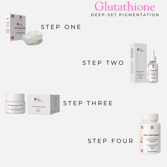 DEEP-SET ANTI-PIGMENTATION NIGHT BUNDLE with GLUTATHIONE CAPSULES